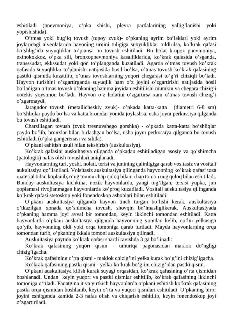 O‘pka va Plevrani Tekshirish Usullari 3