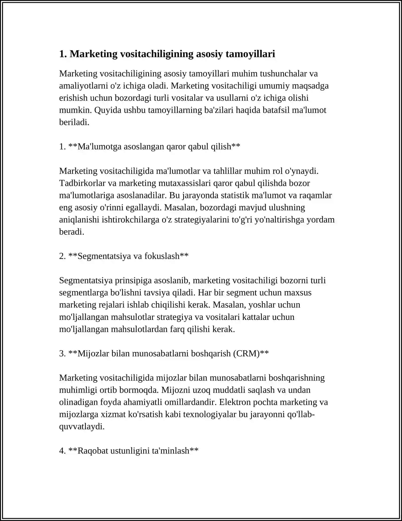 TOVAR BOZORLARIDA MARKETING VOSITACHILIK JARAYONIDA TAMOYILLAR XUSUSIYATLARI 3