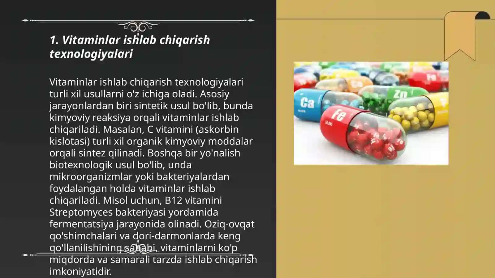 Vitaminlar ishlab chiqarish 3