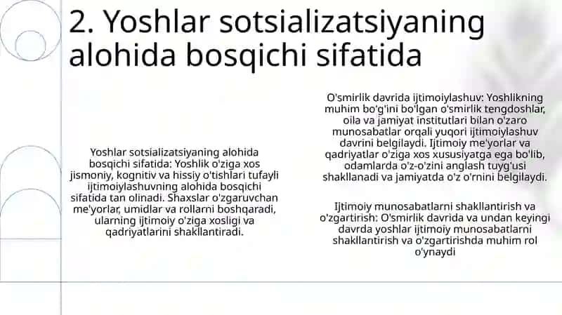 Yosh Davrlarida Shaxs Ijtimoiylashuvining O‘Ziga Xosligi 3