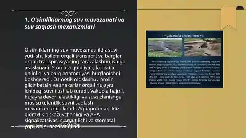 Sug'oriladigan dehqonchilikning fizologik xossalari 3