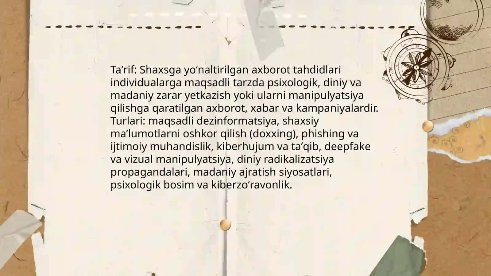 Shaxga yo'naltirilgan axborot psixologik diniy va madaniy tahdidlar 3