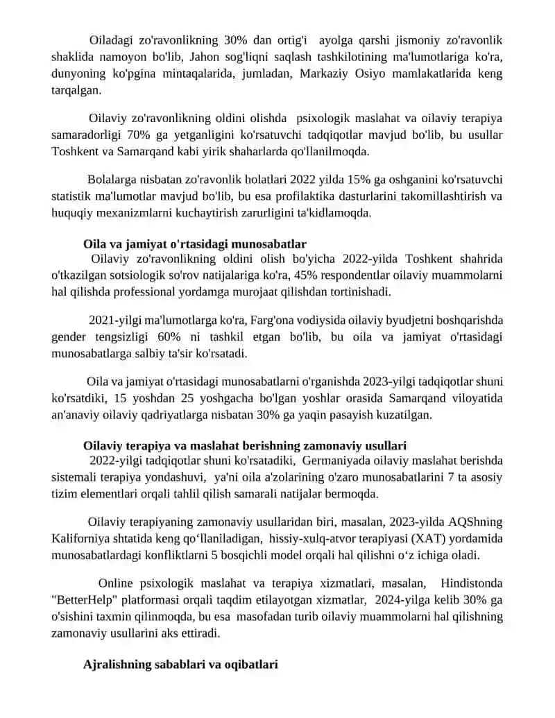 Oila va nikoh munosabatlarini ilmiy o‘rganishda dolzarb tendensiyalar 3