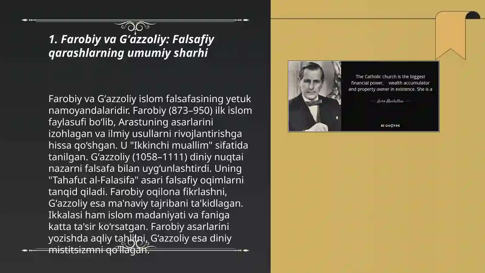 Abu Nasr Farobiy va Gʻazzoliyning falsafa ilmiga oid qarashlarini qiyosiy tahlil etish 3