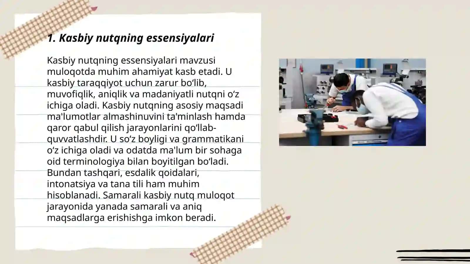 Kasbiy nutq tayyorlash 3