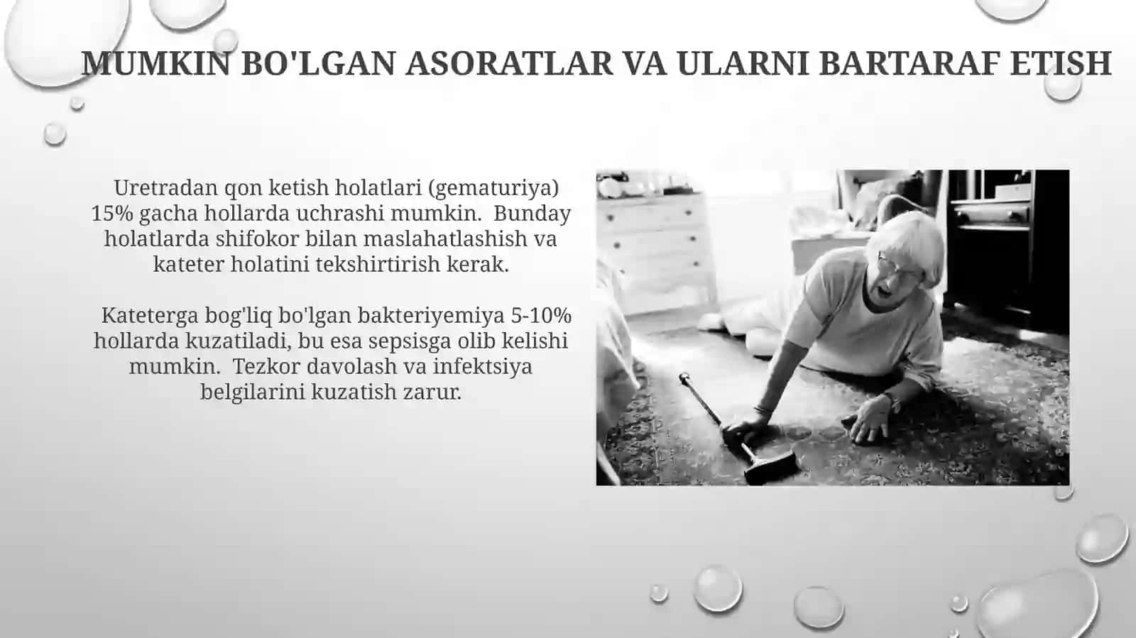 Doimiy seydik katetr qoʻyilgan qariyalarni parvarish qilish 3