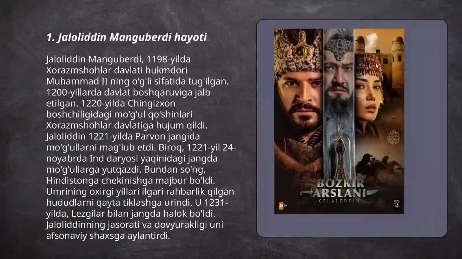 Jaloljiddin Manguberdi vatan himiyachisi 3