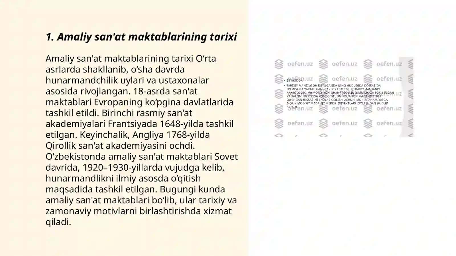 Amaliy san'at maktablari va ulardagi õziga xosliklar 3