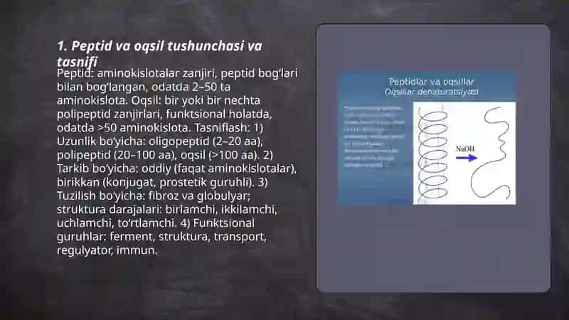 Peptid va oqsillarning funksiyalari 3