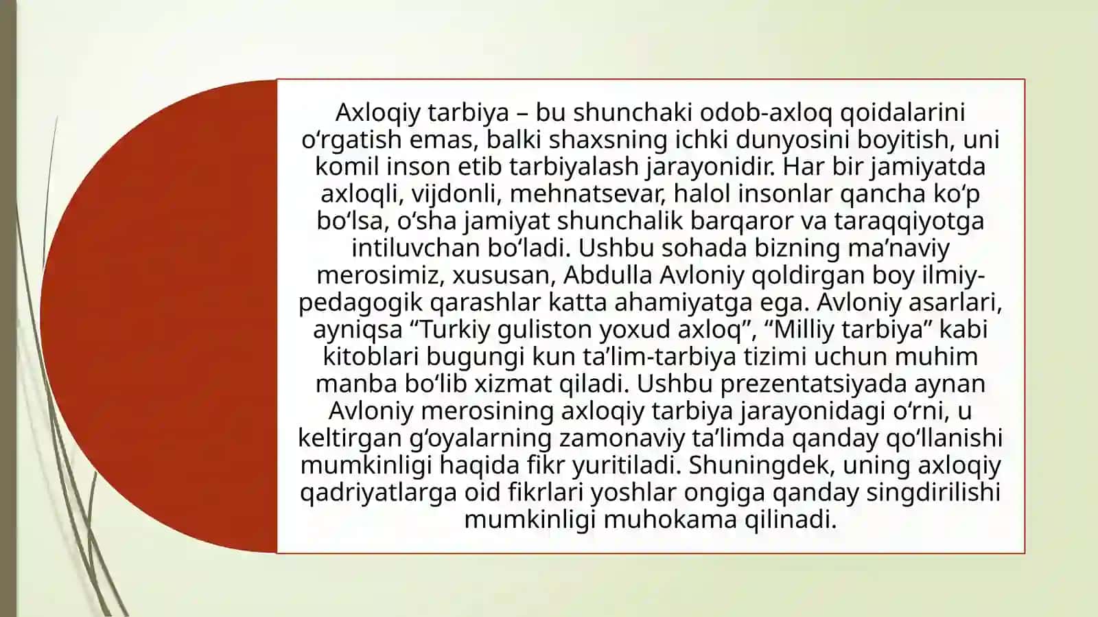 AXLOQIY TARBIYA JARAYONIDAA.AVLONIY MEROSIDAN FOYDALANISH 3