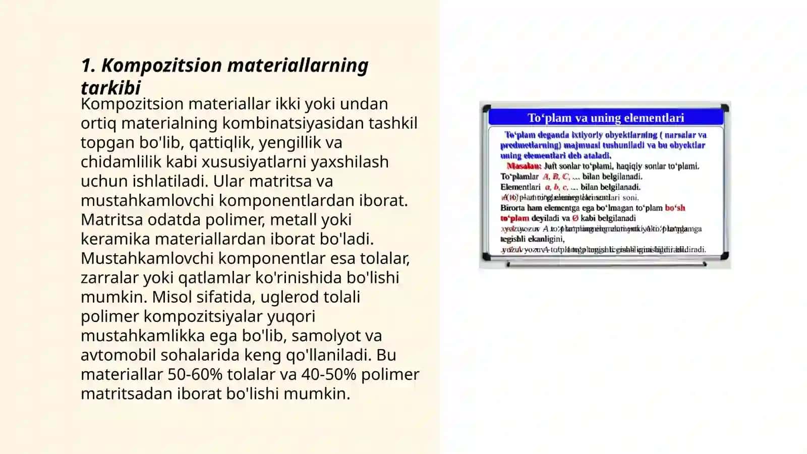 Kompozitsion materiallarning xossalarini oʻrganish 3
