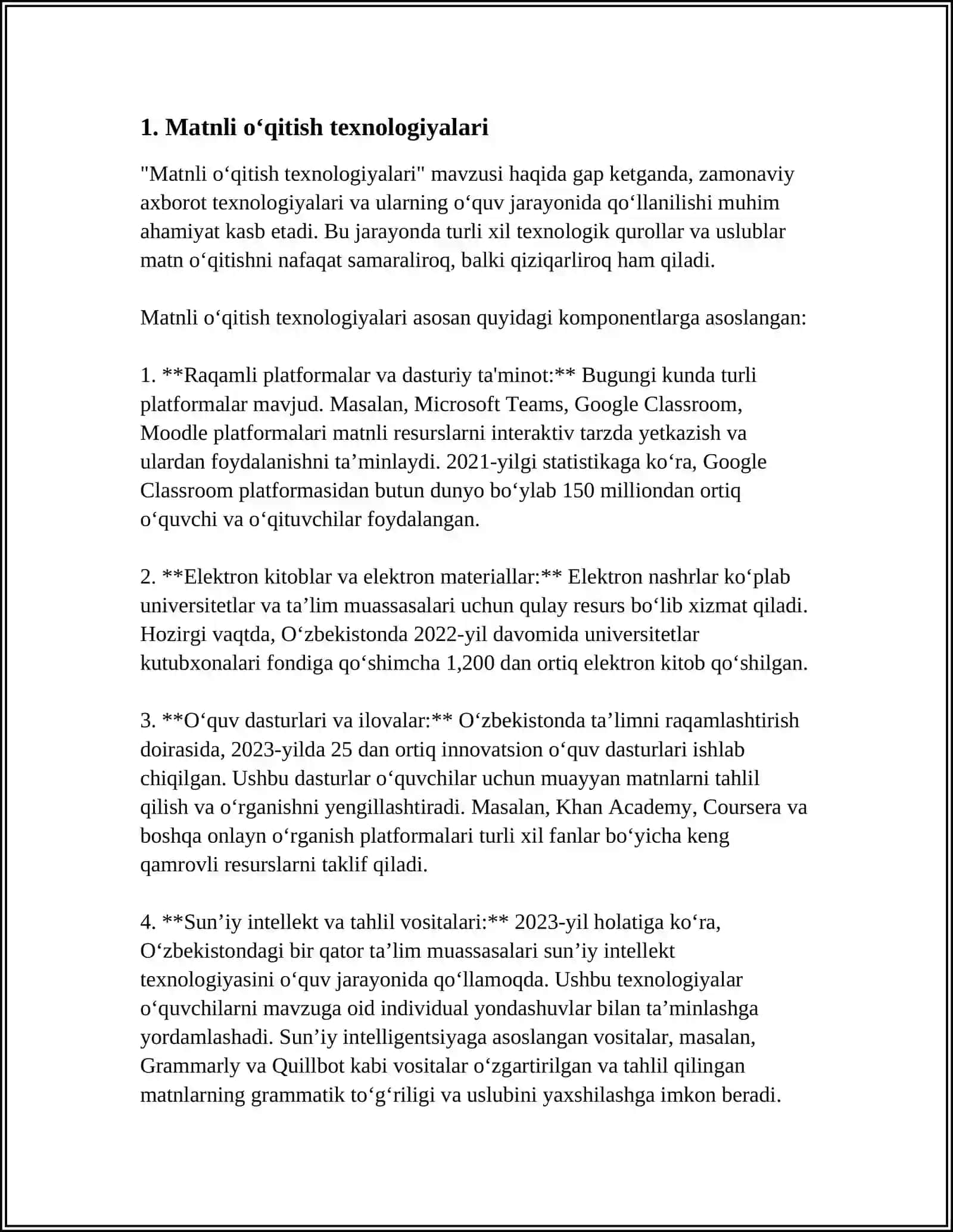 Matnli o‘qitish texnologiyalari 3