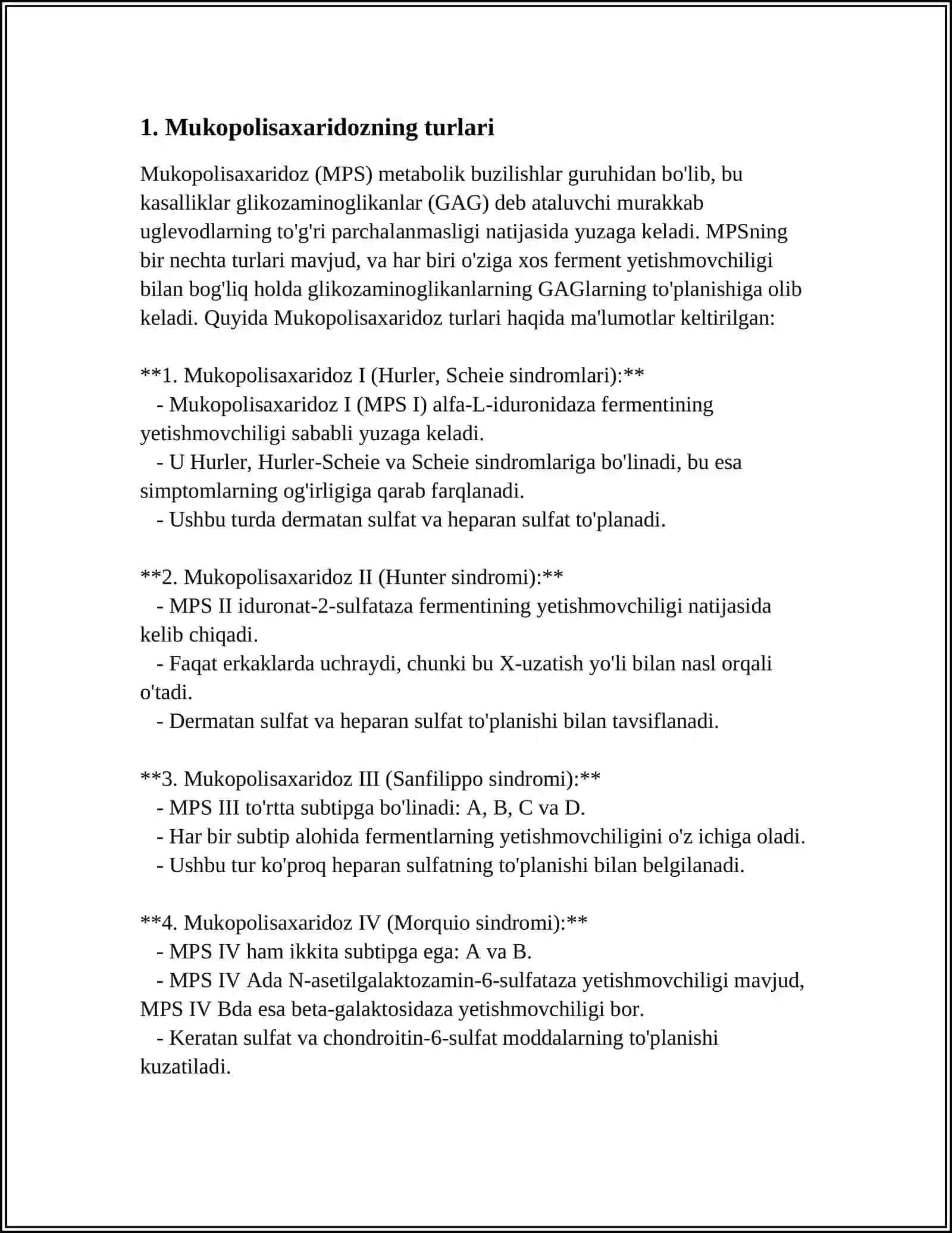 Mukopolisaxaridoz 3