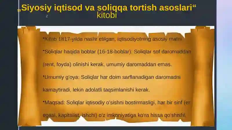 Devid Rikardo soliqtamoyillari 3
