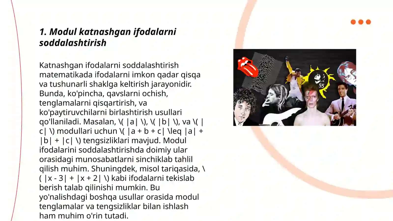 Modul qatnashgan ifodalarni soddalashtirish 3