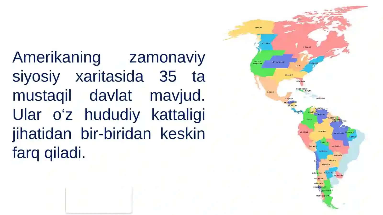 Amerikaning siyosiy xaritasi 3