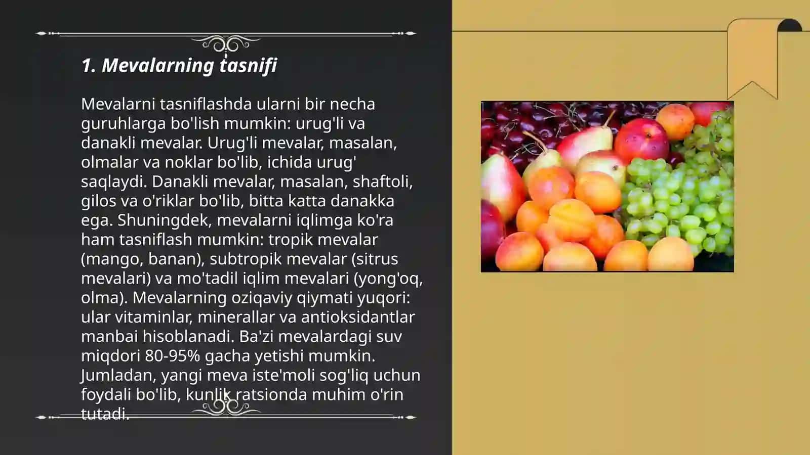 Types of fruits 3