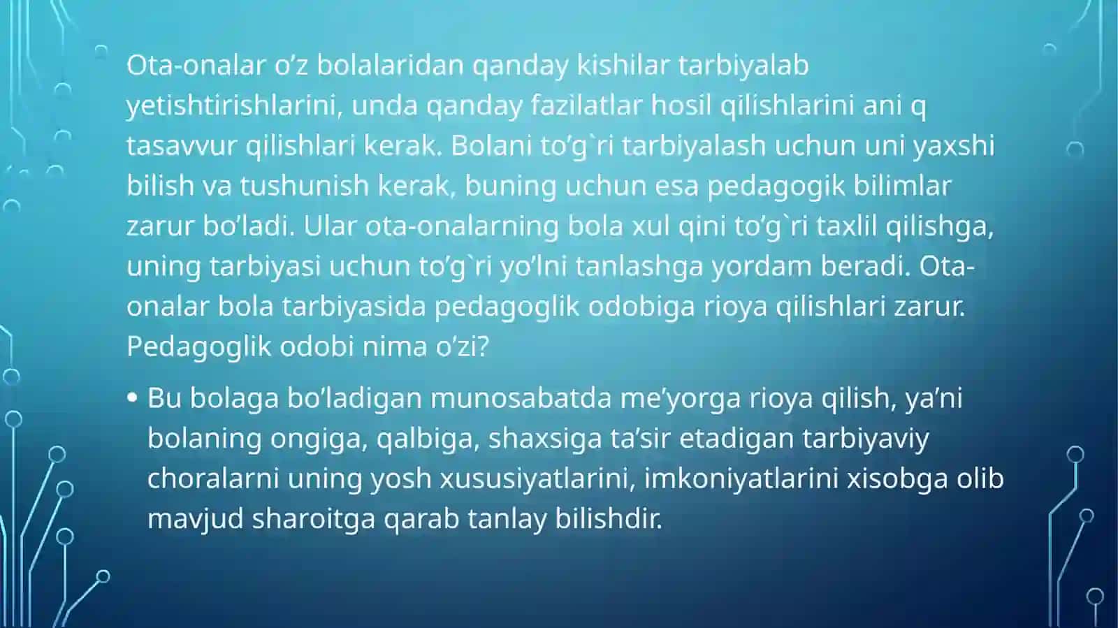 Oilada ota-onaning tarbiyachilik sanʼati 3