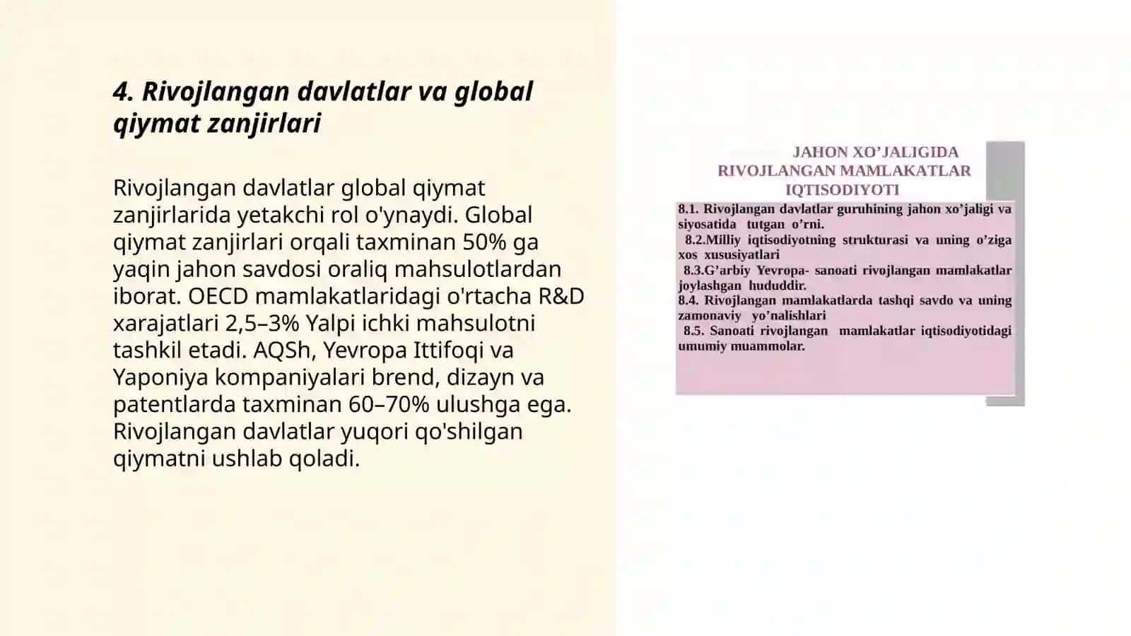 Rivojlangan mamlakatlar iqtisodiyotining asosiy xususiyatlari va tendensiyalari 3