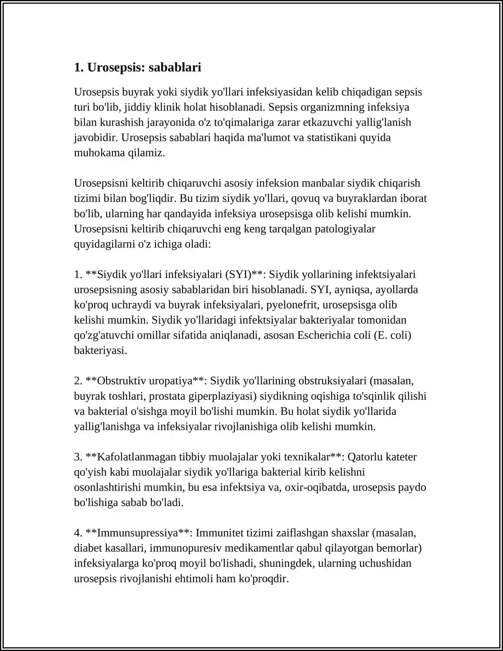 UROSEPSIS 3