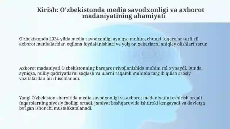 O'zbekistonda media savodxonligi va axborot madaniyatining ahamiyati 3