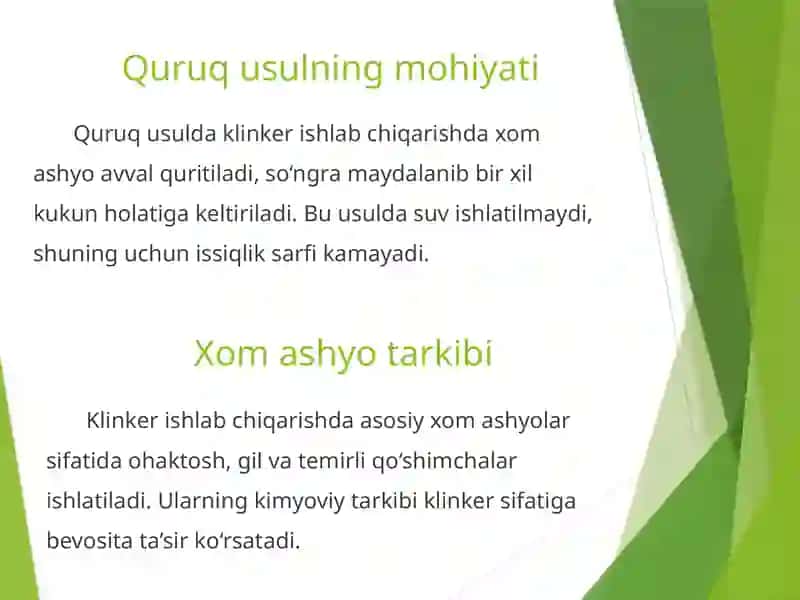 Quruq usulda klinkerni pishirish texnologiyasi 3