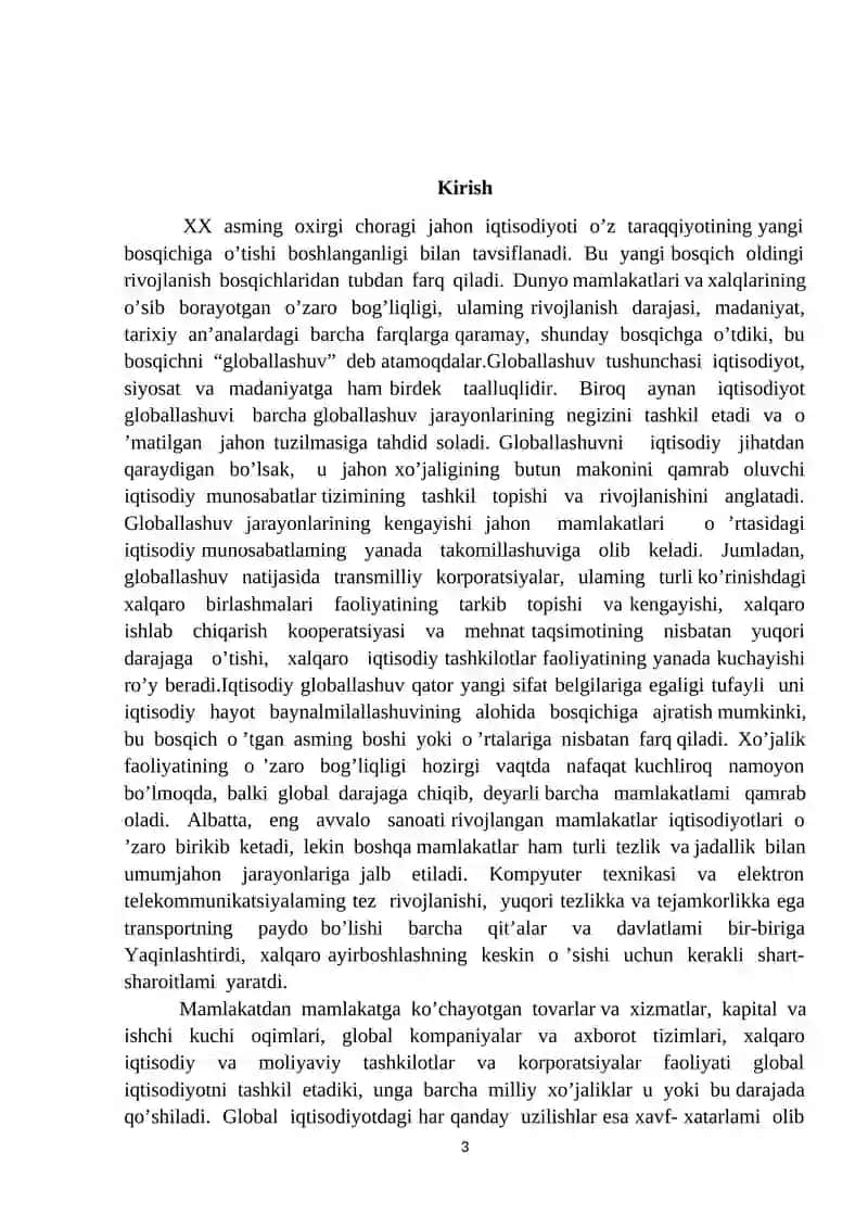 Jahon iqtisodiyoti globallashuvining harakatlantiruvchi kuchlari 3
