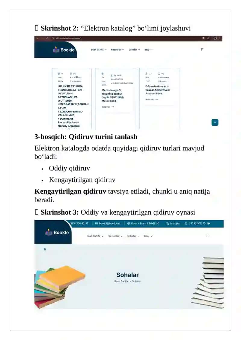 Global tarmoq imkoniyatlari. Kutubxona kataloglari bilan ishlash 3