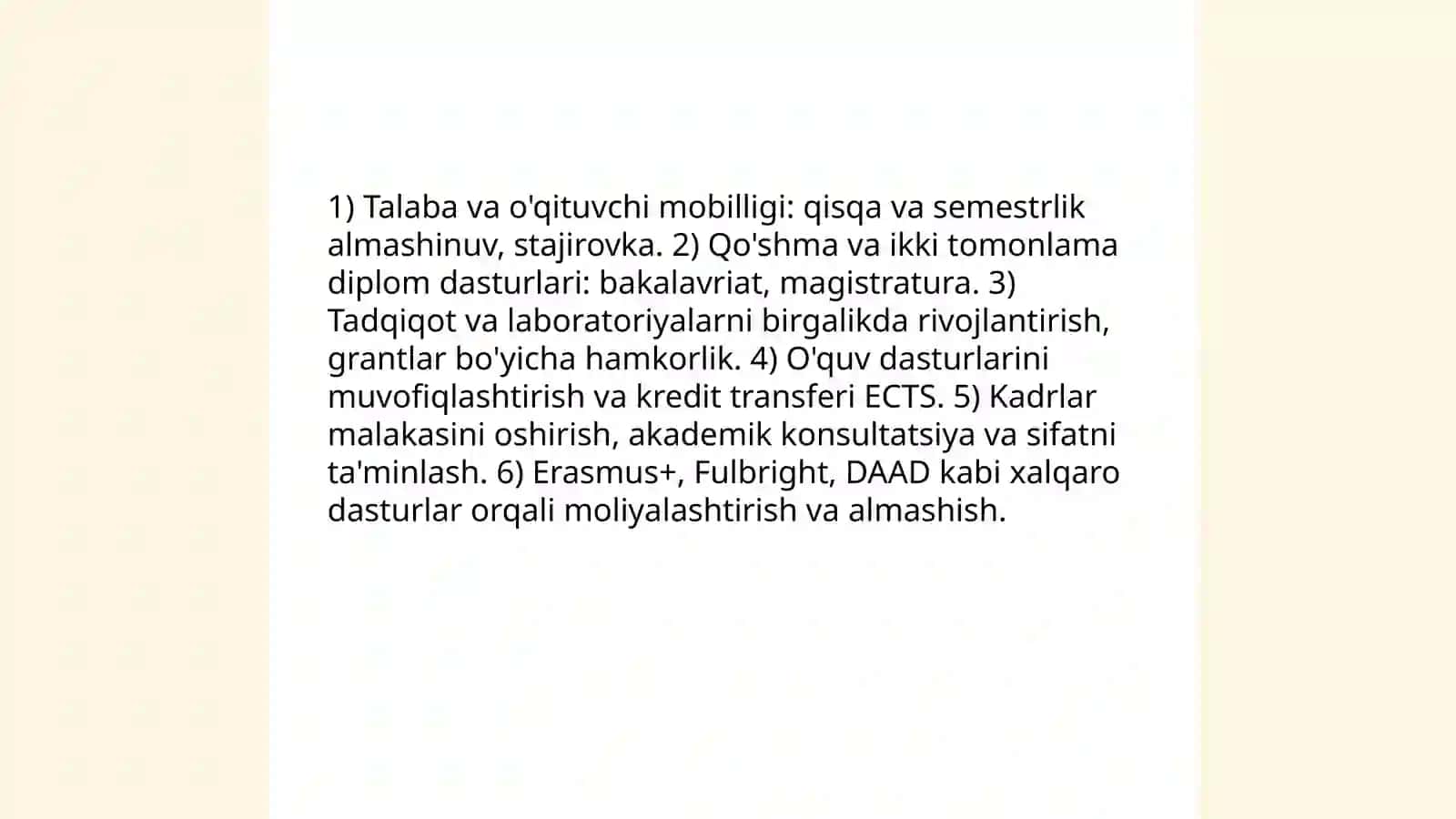 Talim sohasida halqaro hamkorlik 3