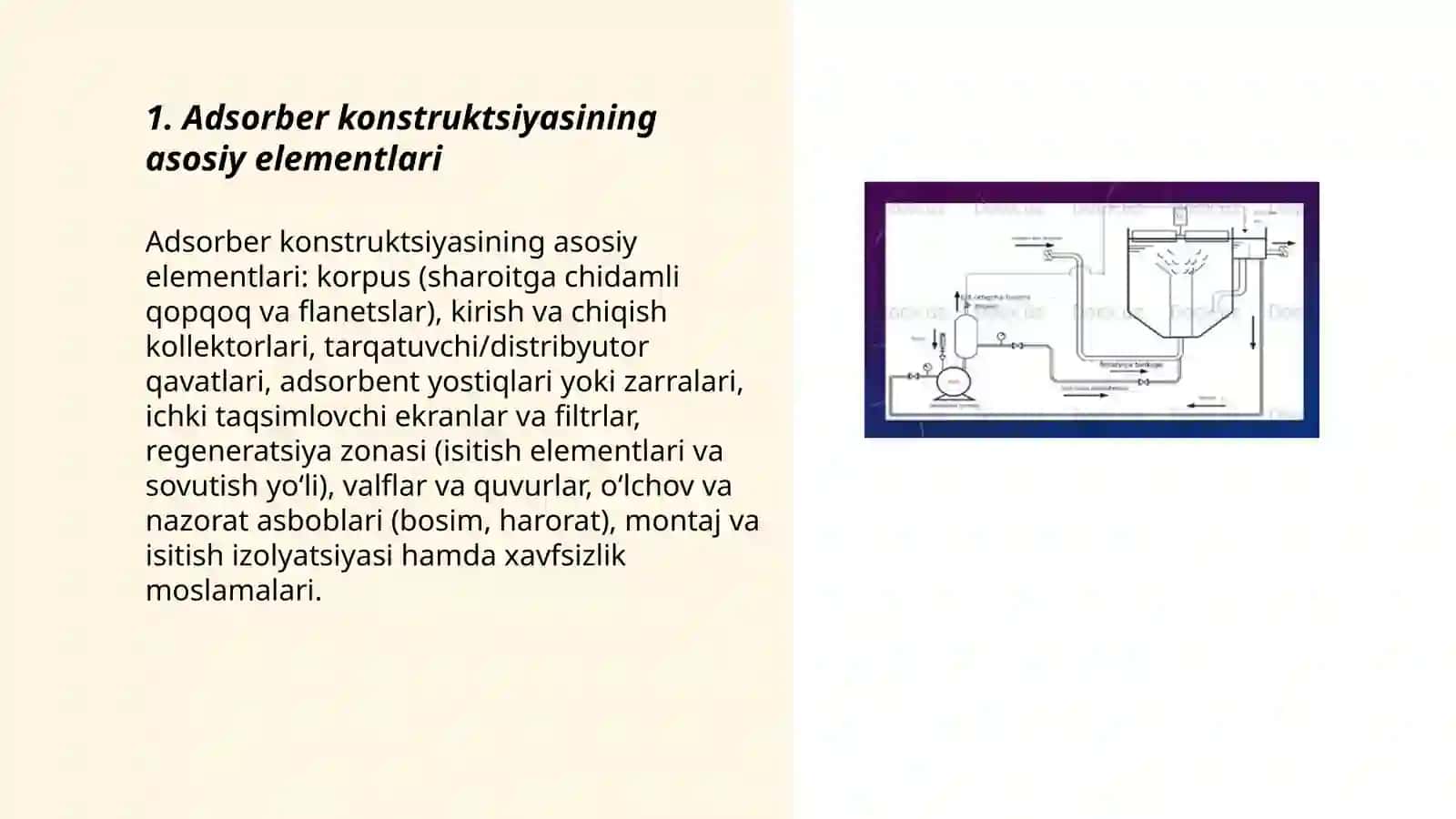 Adsorberlar konstruktsiyalari. Nasadkalar turlari 3