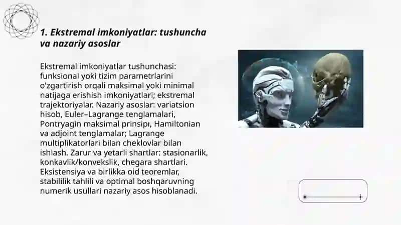 Ekstremal imkoniyatlar va kibernetik yondashuvlarni izohlang 3