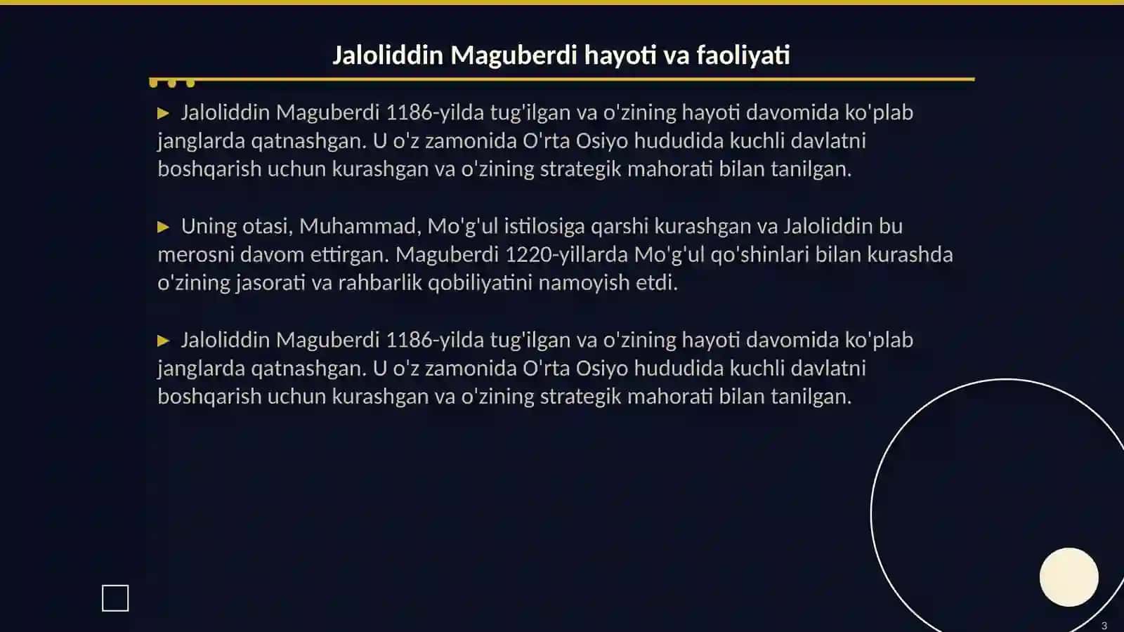 Jaloliddin Maguberdi- Vatan himoyachisi 3