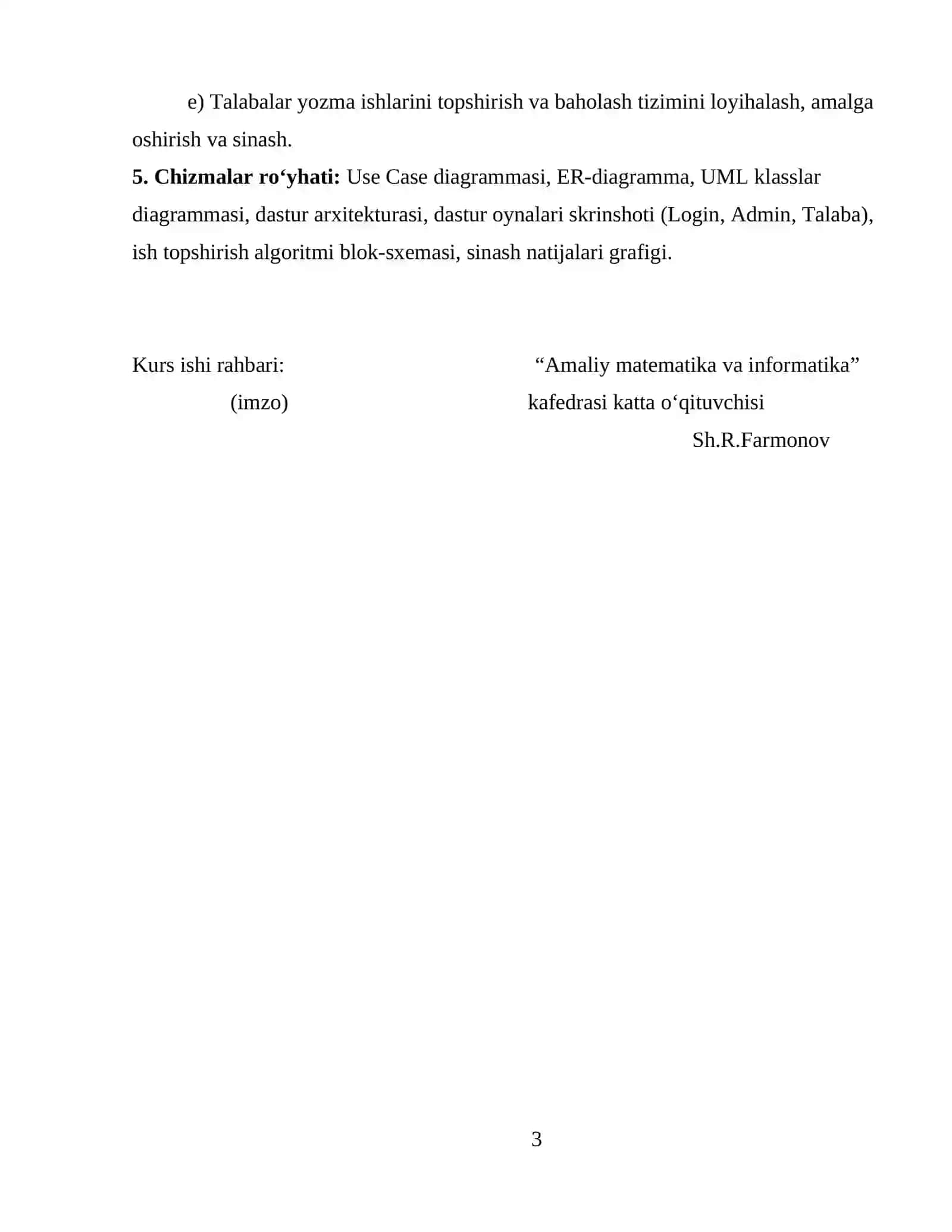 Talabalar kurs ishi va BMI larini ro‘yxatga olish tizimi 3