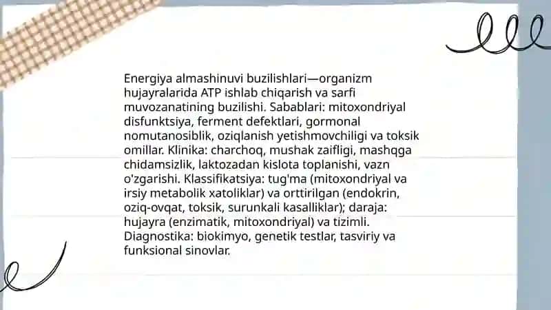 Organizmda energiya almashinuvi buzilishlari 3