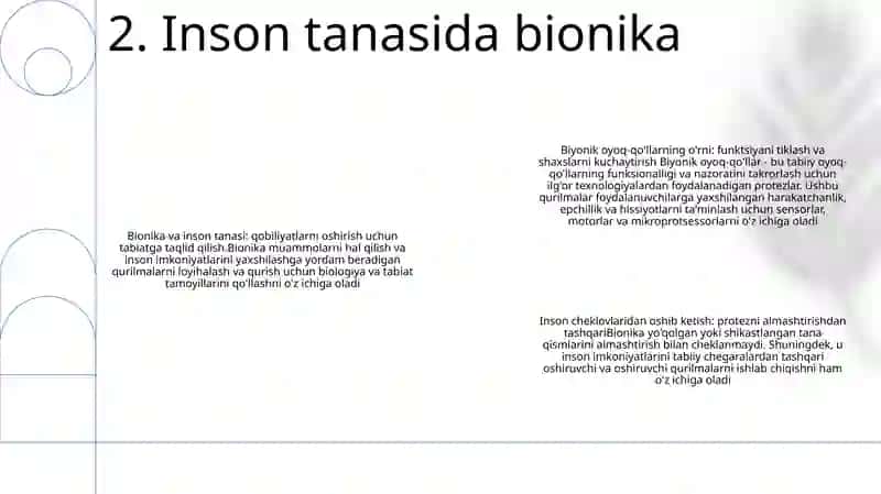 Bionika Asoslari Va Uni Inson Hayotidagi Ro'Li 3