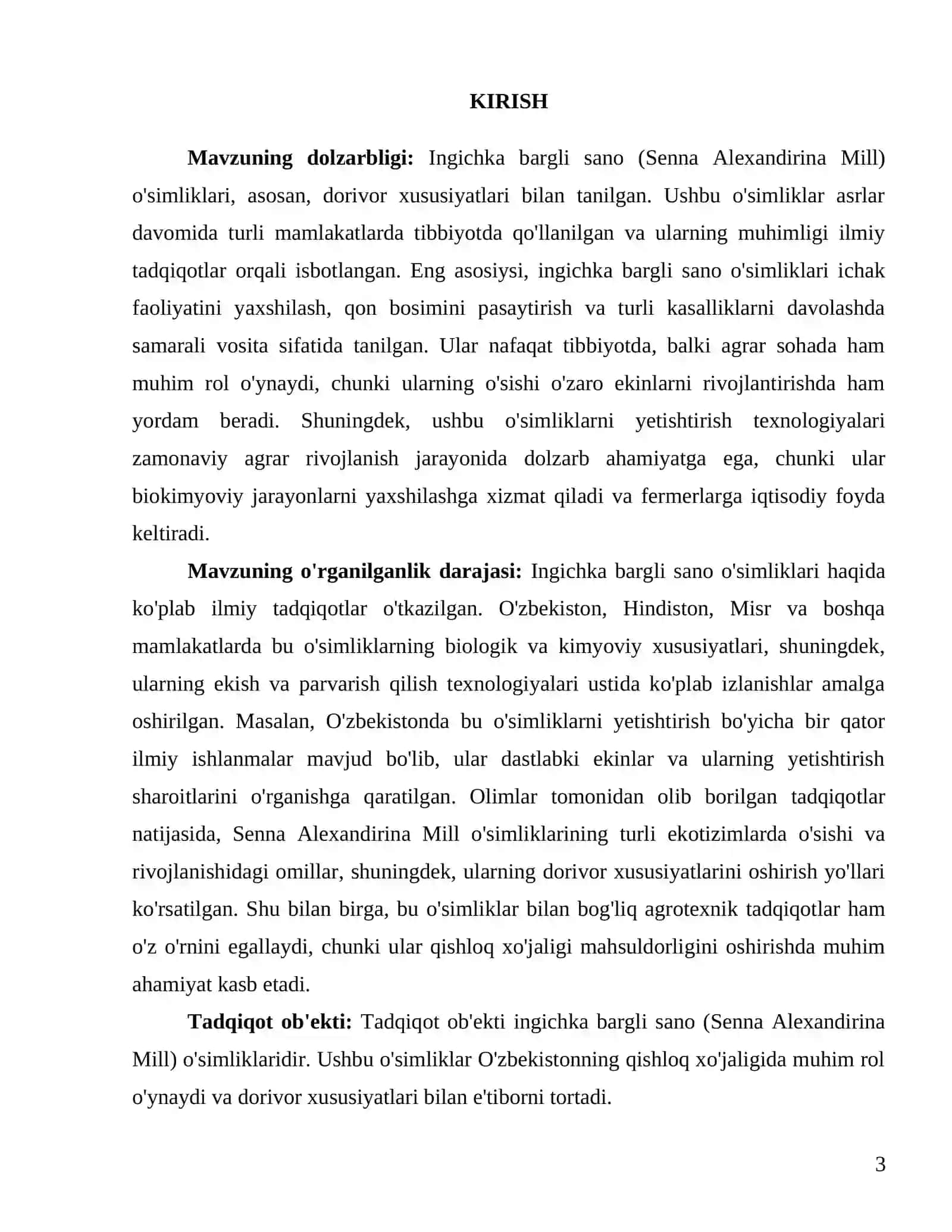 Ingichka bargli sano (Senna Alexandirina Mill) ni yetishtirish texnalogyasi 3