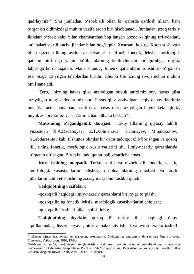 Kurs ishi mavzusining dolzarbligi va zarurati 3