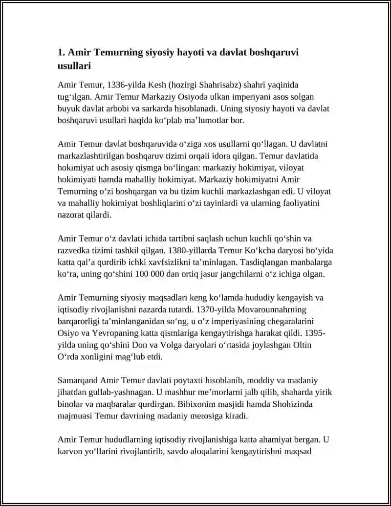 AMIR-TEMUR BUYUK DAVLAT ARBOBI. MIRZO ULUG‘BEK - DAVLAT ARBOBI VA BUYUK OLIM 3