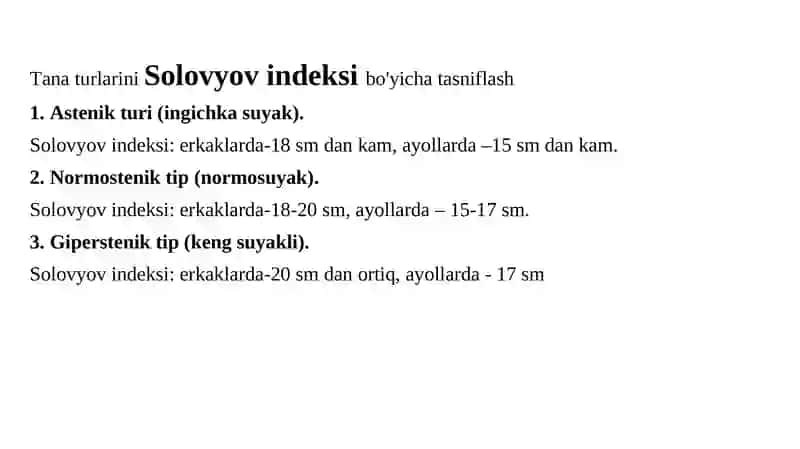 Jismoniy rivojlanish ko'rsatkichlarini hisoblash formulalar bilan baholash 3