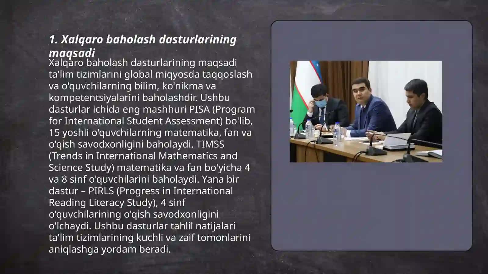 Xalqaro baholash dasturlari 3