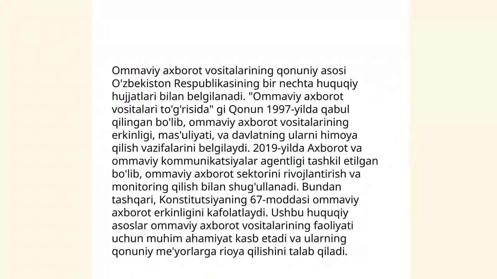 Ommaviy axborot vositalarining faoliyati 3