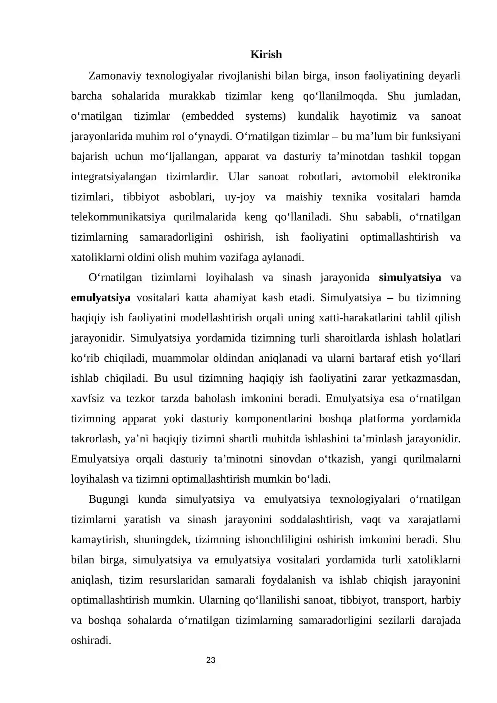 O’RNATILGAN TIZIMLARDA SIMMULATSIYA VA EMMULATSIYA TURLARI 3