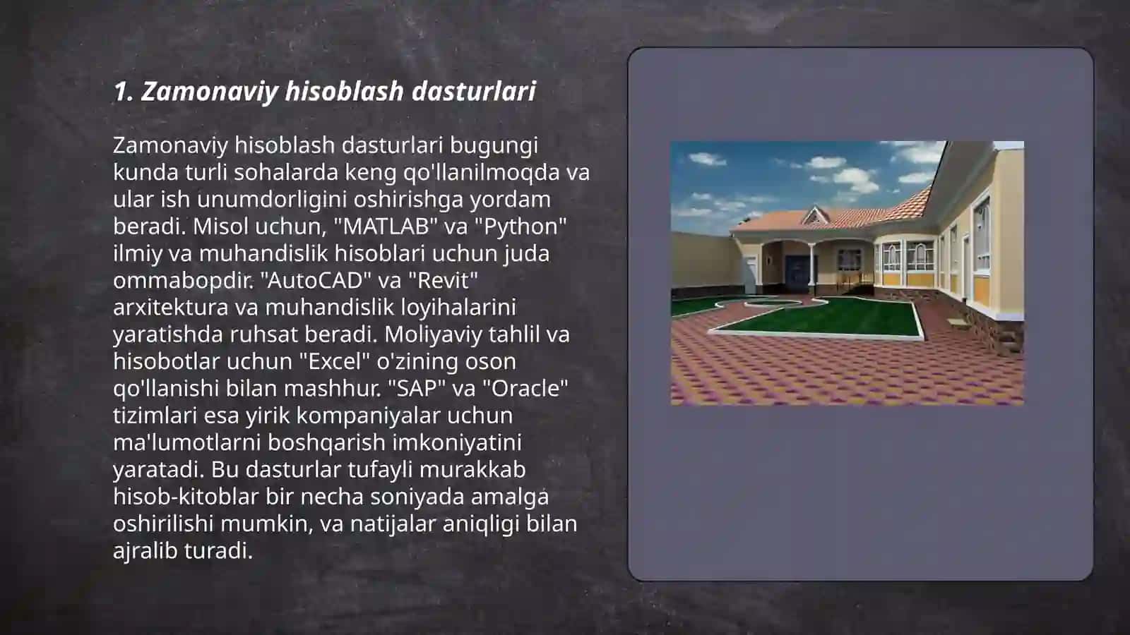 Zamonaviy integrallangan hisoblash dasturlari paketi 3