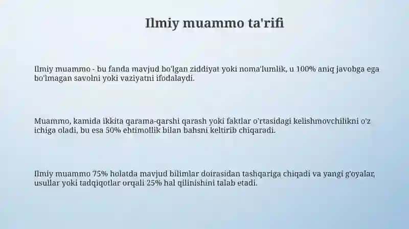 Ilmiy muammo 3