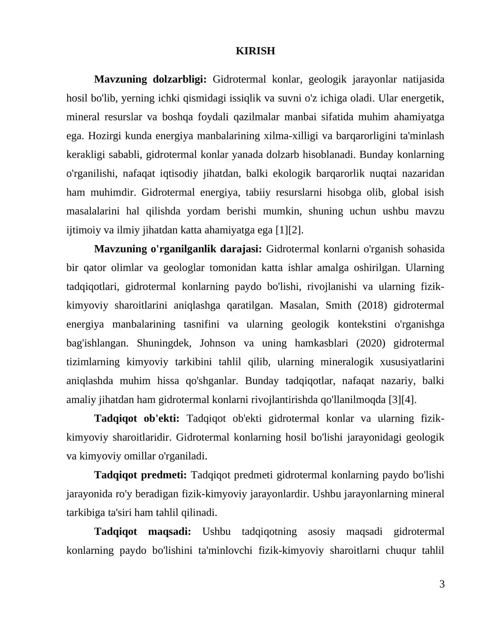"Gidrotermal konlarning paydo boʻlishining fizik kimyoviy sharoitlari" 3