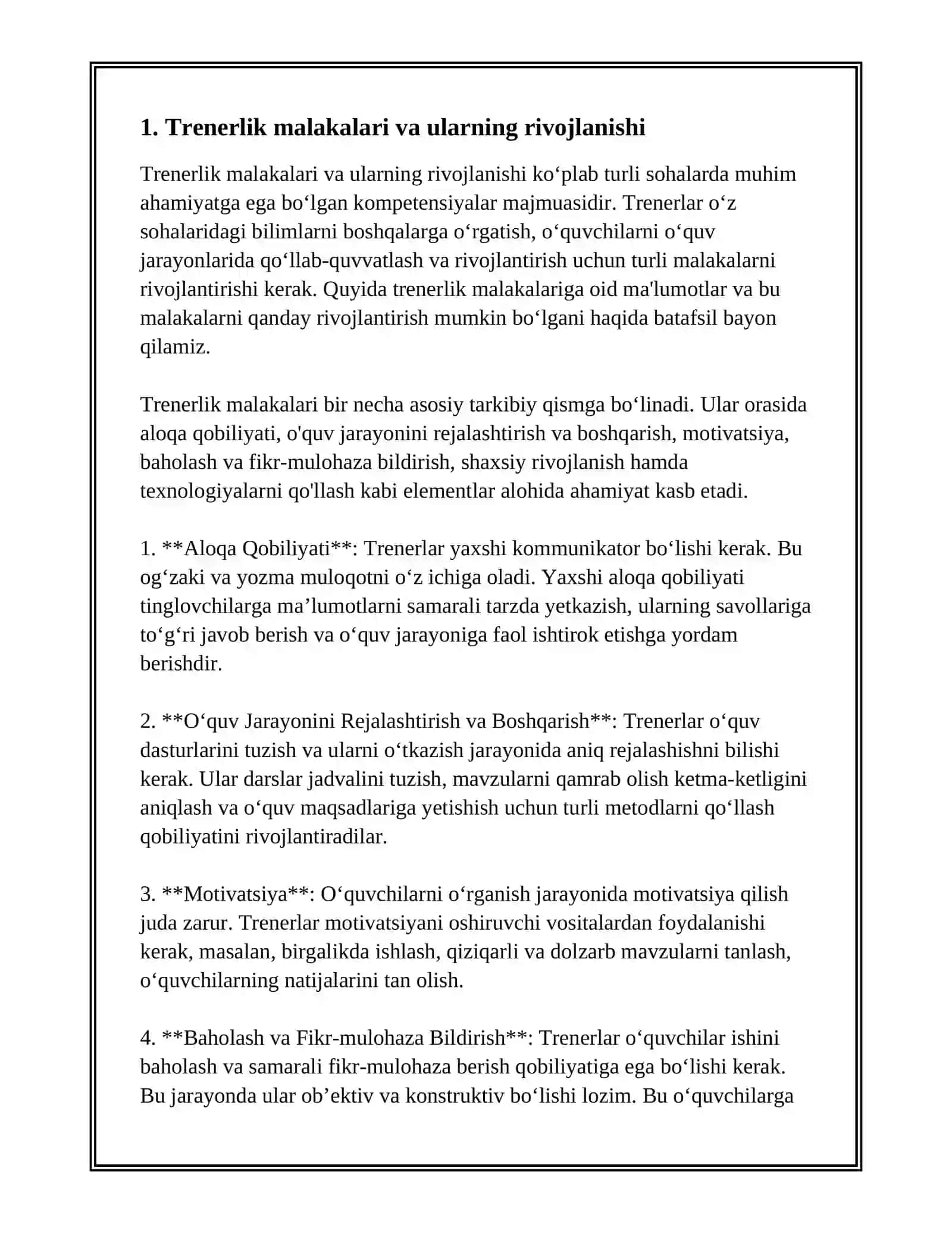 TRENERNING MALAKALARI, SHAXSI VA KVALIFIKATSIYASI.PSIXODRAMMA GURUHIY FAOLIYATNING TURLI KO‘RINISHI SIFATIDA. 3