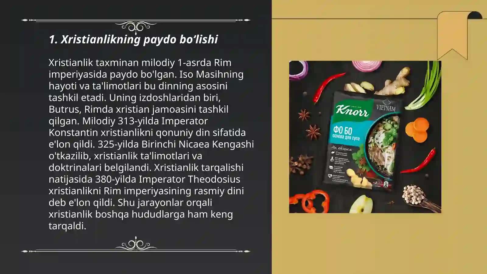 Xristianlikning paydo boʻlishi, aqidalari, asosiy yoʻnalishlari, taʼlimotlari va manbalari 3