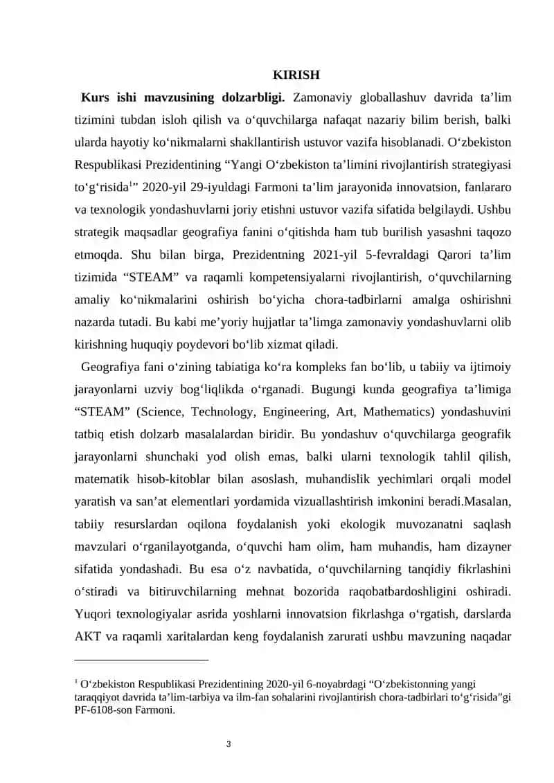 STEAM yondashuvi asosida geografiyani o‘qitish 3