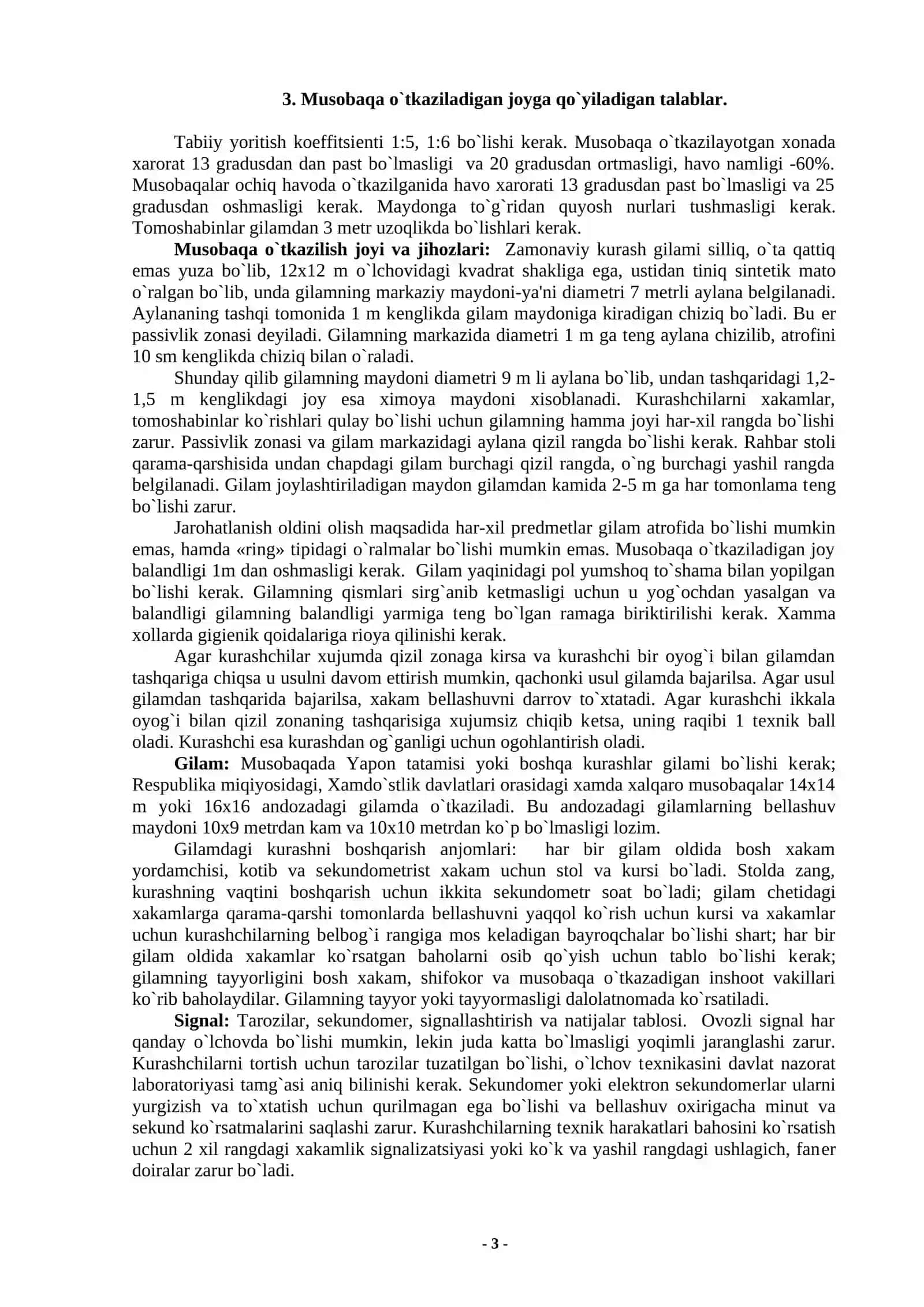 Kurash musobaqalarini tashkil etish va o`tkazish 3