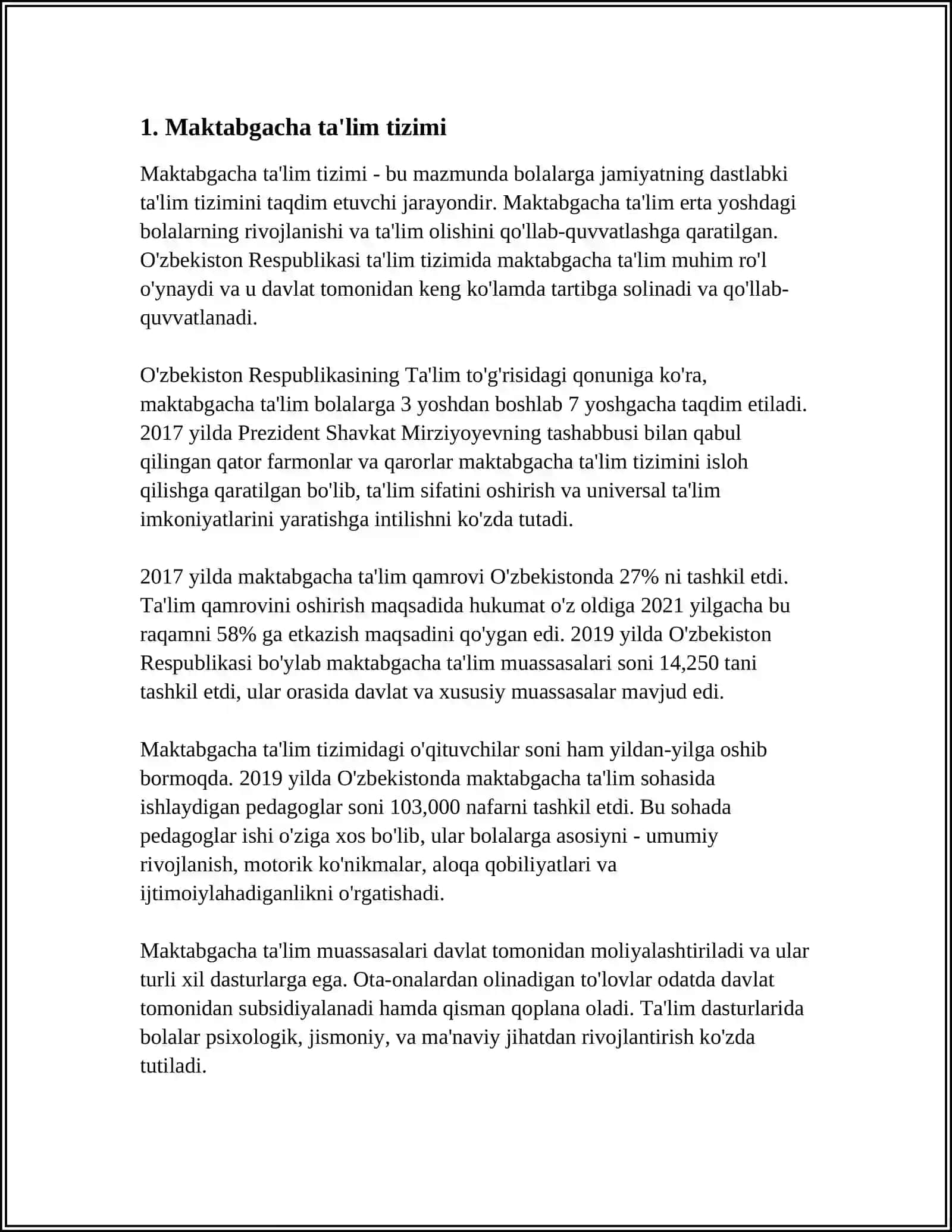 MAKTABGACHA HAQIDA 3